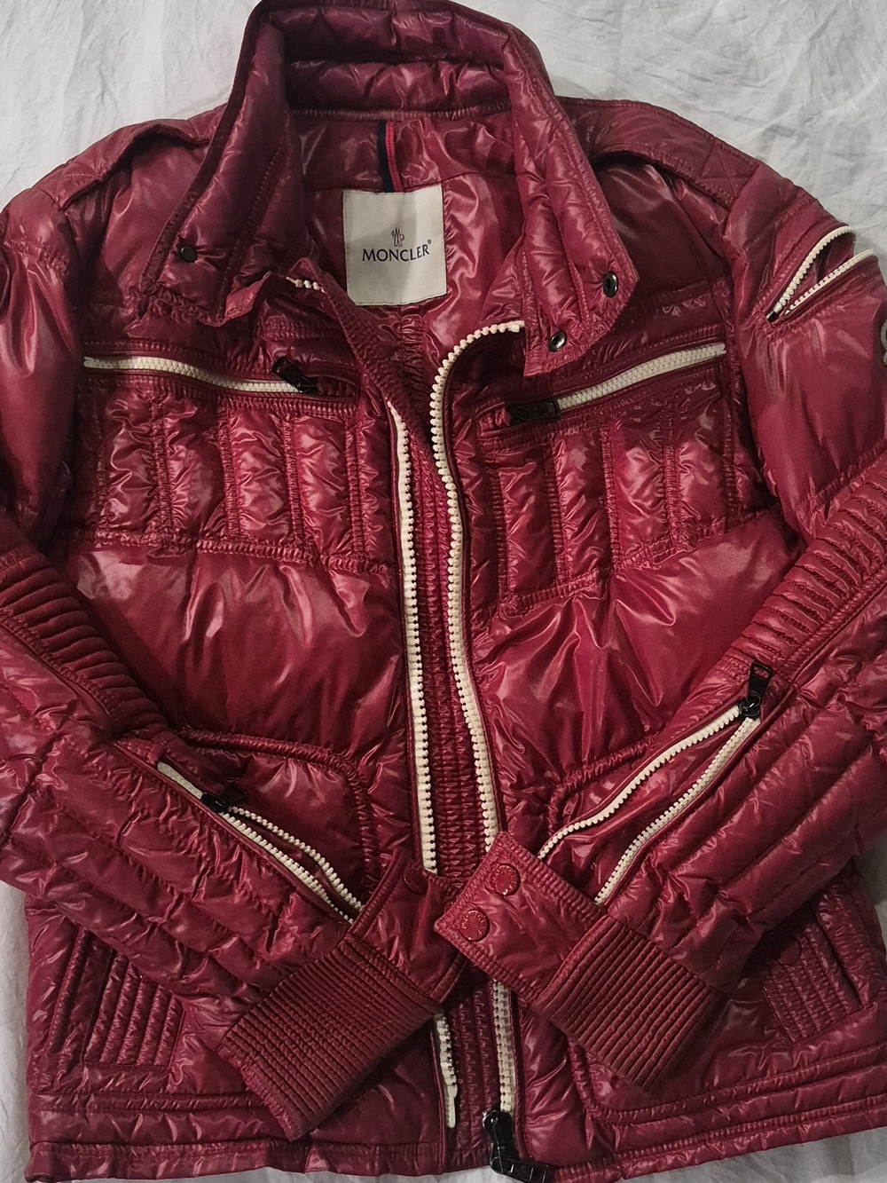 Moncler Women's Red Quilted Down Jacket